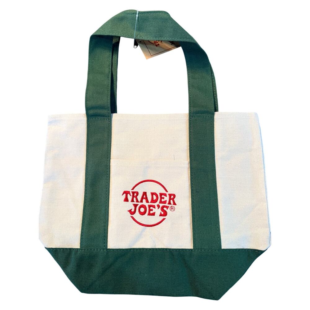 Trader Joe's NWT 2025 Holiday Edition Mini Tote Green